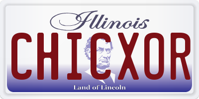 IL license plate CHICXOR