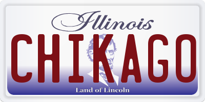 IL license plate CHIKAGO