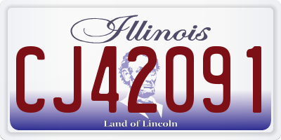 IL license plate CJ42091