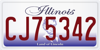 IL license plate CJ75342