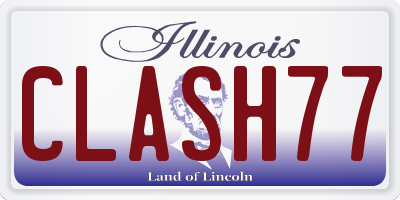 IL license plate CLASH77