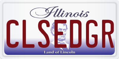 IL license plate CLSEDGR