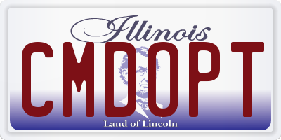 IL license plate CMDOPT