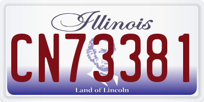 IL license plate CN73381