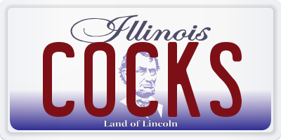 IL license plate COCKS