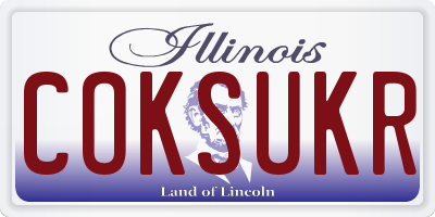 IL license plate COKSUKR