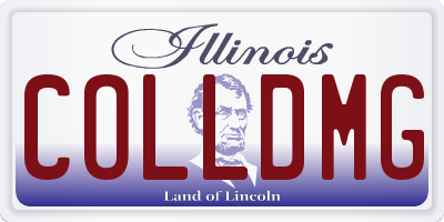 IL license plate COLLDMG