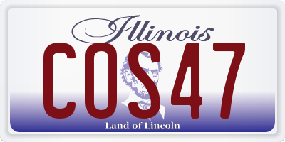 IL license plate COS47