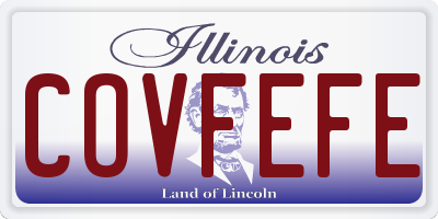 IL license plate COVFEFE