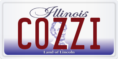 IL license plate COZZI