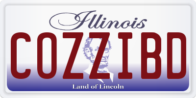 IL license plate COZZIBD