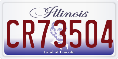 IL license plate CR73504