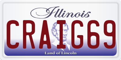 IL license plate CRAIG69