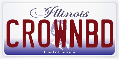 IL license plate CROWNBD