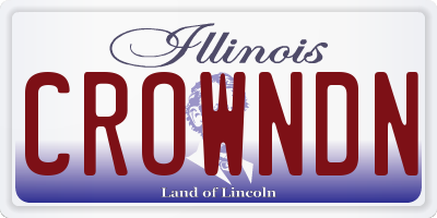 IL license plate CROWNDN