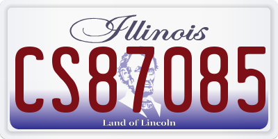 IL license plate CS87085