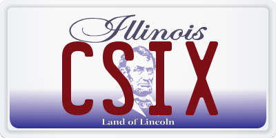 IL license plate CSIX