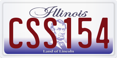 IL license plate CSS154