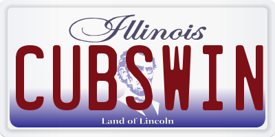 IL license plate CUBSWIN