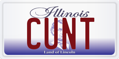 IL license plate CUNT