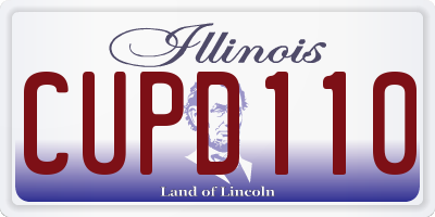 IL license plate CUPD110