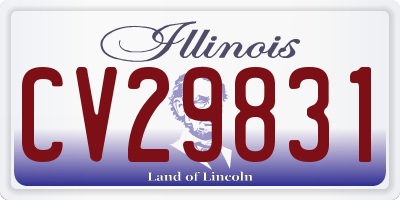 IL license plate CV29831