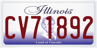 IL license plate CV71892