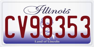 IL license plate CV98353