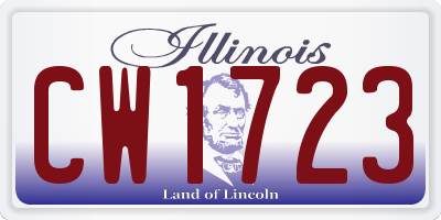 IL license plate CW1723