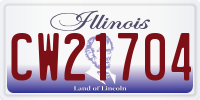 IL license plate CW21704