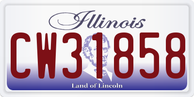 IL license plate CW31858