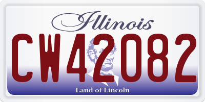 IL license plate CW42082