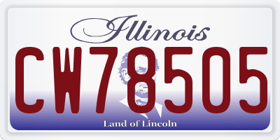 IL license plate CW78505