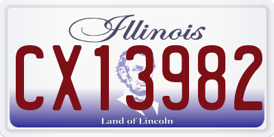 IL license plate CX13982