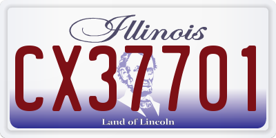 IL license plate CX37701