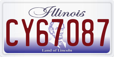 IL license plate CY67087