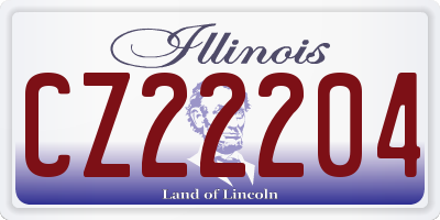 IL license plate CZ22204