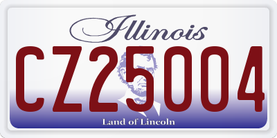 IL license plate CZ25004