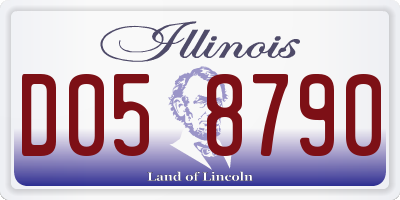 IL license plate D058790