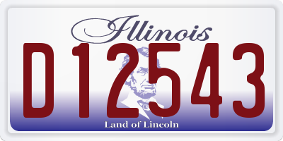 IL license plate D12543