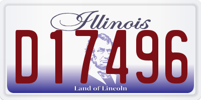 IL license plate D17496