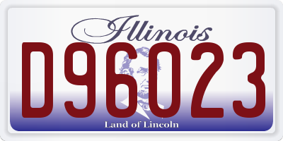 IL license plate D96023