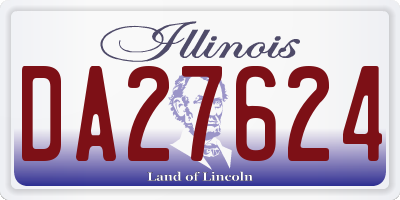 IL license plate DA27624