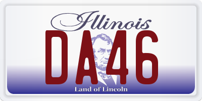 IL license plate DA46