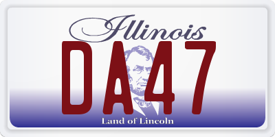 IL license plate DA47