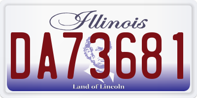 IL license plate DA73681