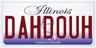 IL license plate DAHDOUH