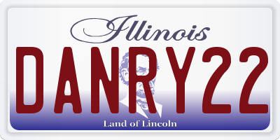 IL license plate DANRY22