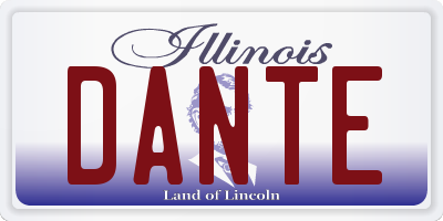 IL license plate DANTE