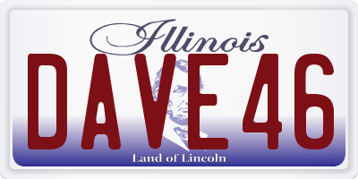 IL license plate DAVE46